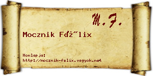 Mocznik Félix névjegykártya